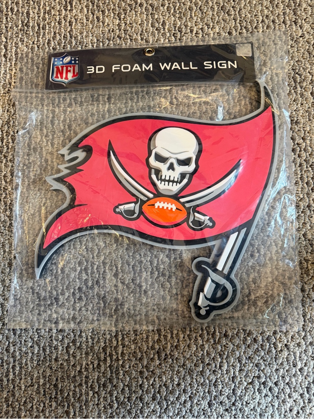 Tampa Bay Buccaneers NFL 3D Foam Wall Sign NEW SEALED Fanfave